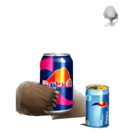 sloth with RedBull can and laptop sticker