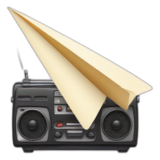 radio waves coming from paper airplane sticker
