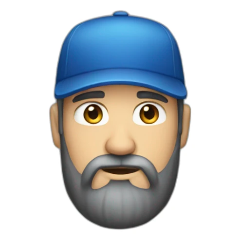 white-man-with-a-long-and-black-beard-and-a-cap sticker