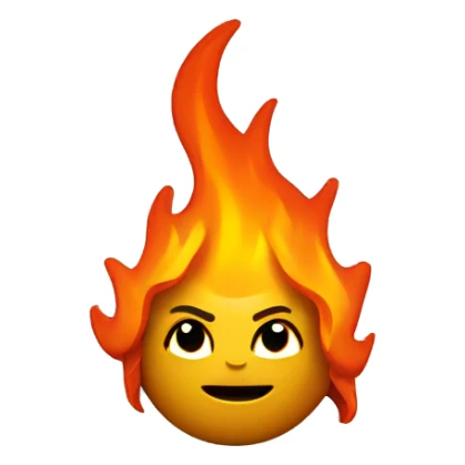 the flame icon with Lego style sticker