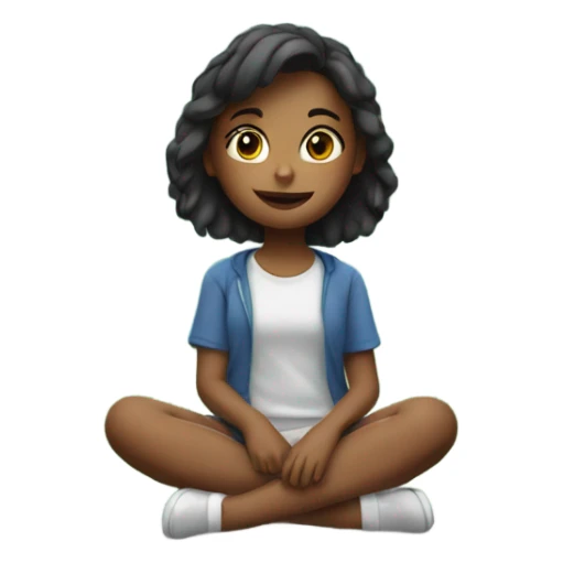 girl sitting by the window sticker