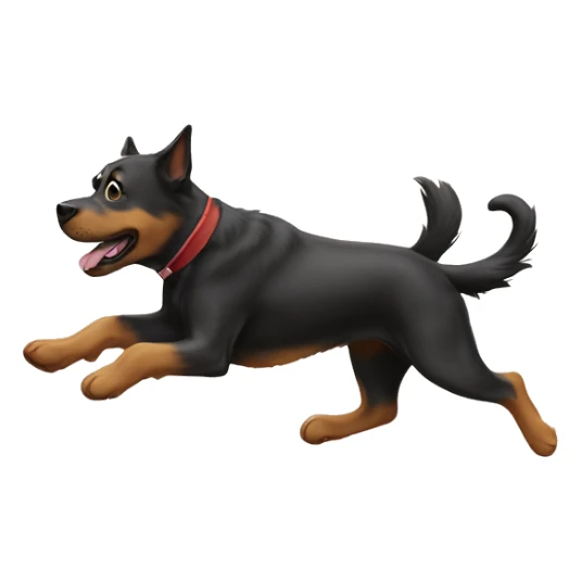 The dog is running after the cat sticker