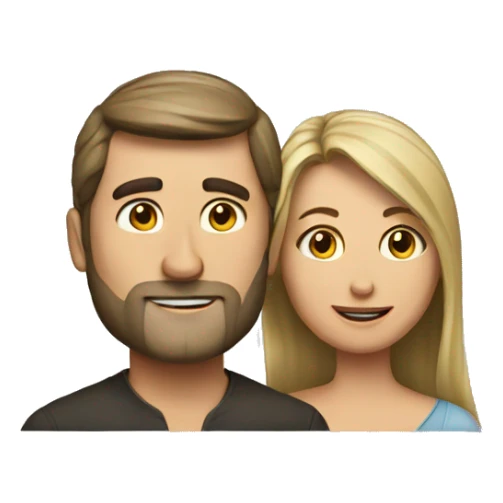 A man with his wife  sticker