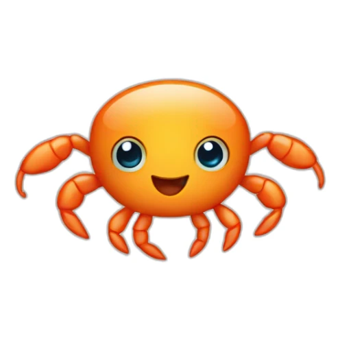 a cute shrimp looking like an scientific expert sticker