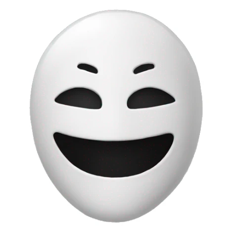 behind mask happy emojy sticker