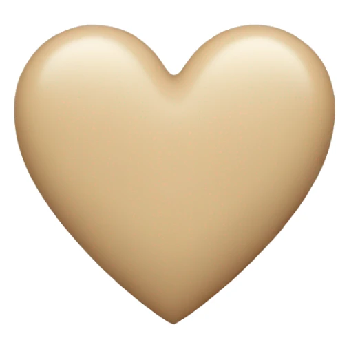 Beige heart sticker
