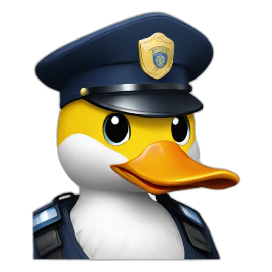 duck with police sticker