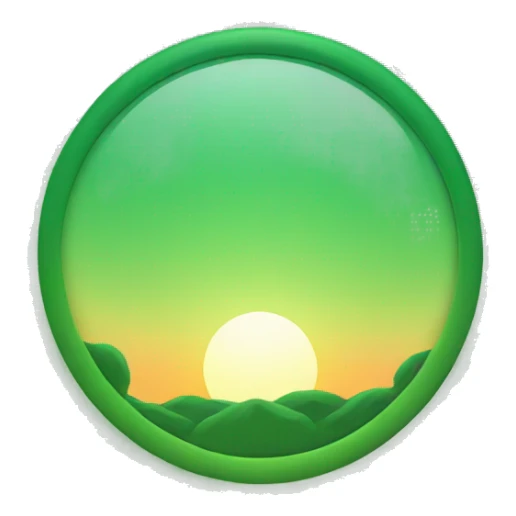 a green sunrise  sticker