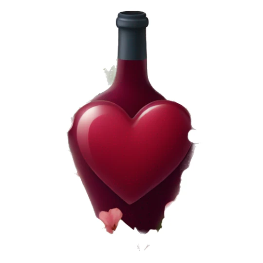 wine red heart with flowers around it sticker