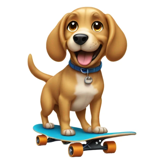 Dog riding a skateboard  sticker