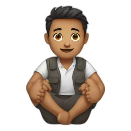 Po with hands and feet sticker