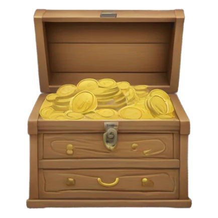 chest of coins sticker