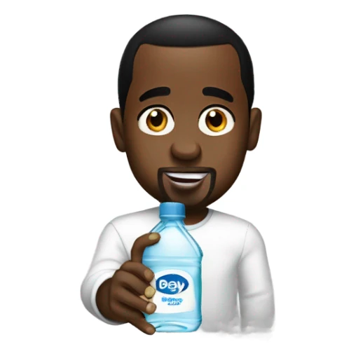 p diddy holding baby oil sticker