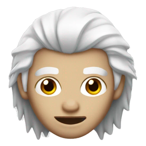 vampire with medium length white hair sticker