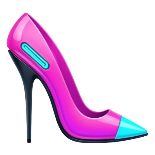 neon cyberpunk style 
stiletto sticker