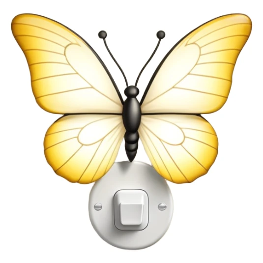 Lampadina da muro a forma di farfalla  sticker