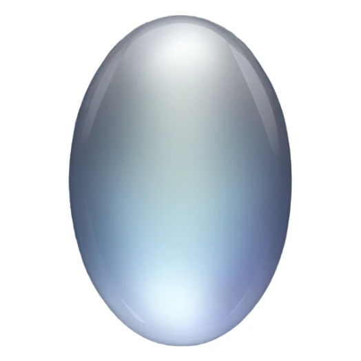 oval moonstone with a dark gray tint sticker
