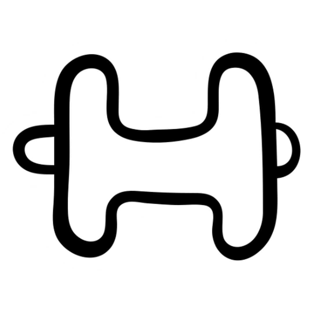 gym icon with a background shape sticker