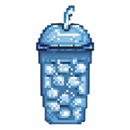 soda cup with ice and lid sticker