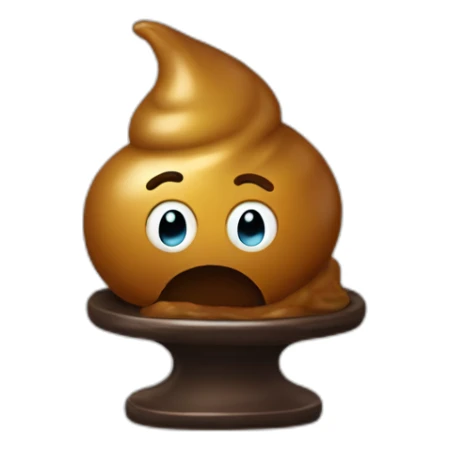 poop with an award sticker