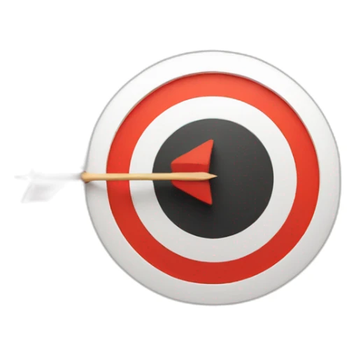 target with arrow in center sticker