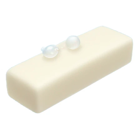  white bar of soap with bubbles sticker