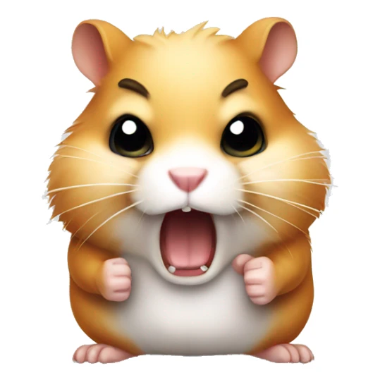 Angry hamster with a fist  sticker
