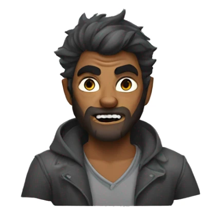 Male werewolf sticker