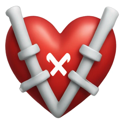 heart with T + T in the middle sticker