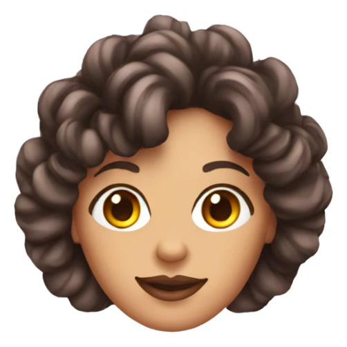 brunette graphic designer with curlers sticker