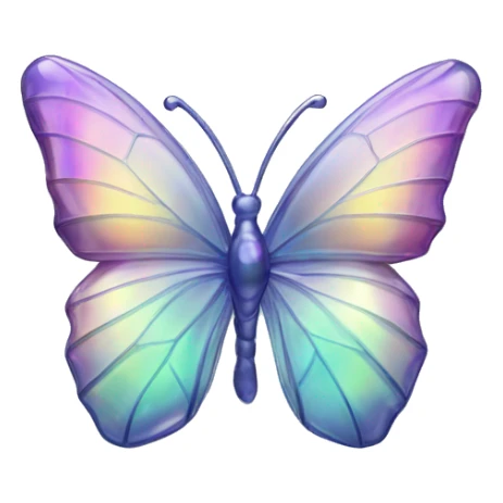 Iridescent glass crystal butterfly sticker