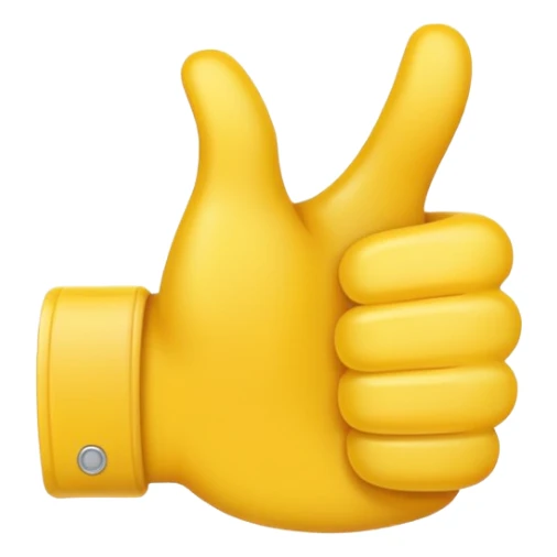 thumbs up emoji, positive and bold sticker