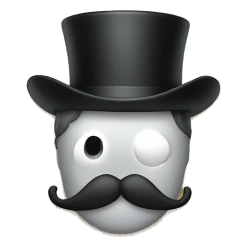 Tophat on a cabin with a mustache sticker