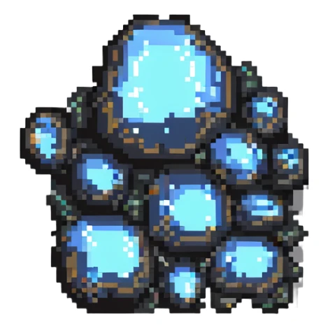 tin ore as a small icon with simple shading sticker