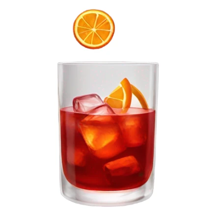 Negroni in a glass sticker