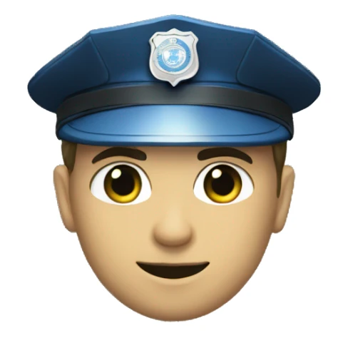 un policier en tenu sticker