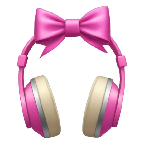 Headphones with coquette bows sticker