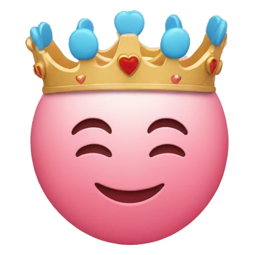 Un coeur avec une couronne  sticker