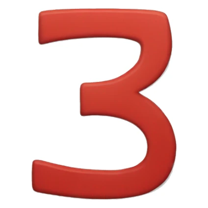 Red number 75 with 2 red lines below the number sticker