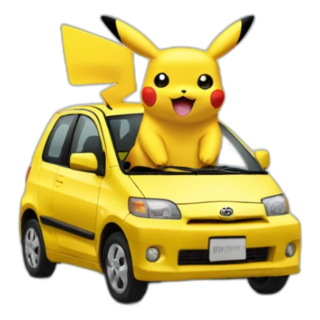 Toyota Aigo pikachu sticker