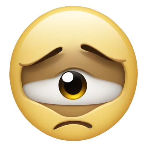 emoji with tired eyes  sticker