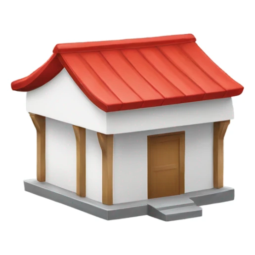 Stand with red and white roof sticker