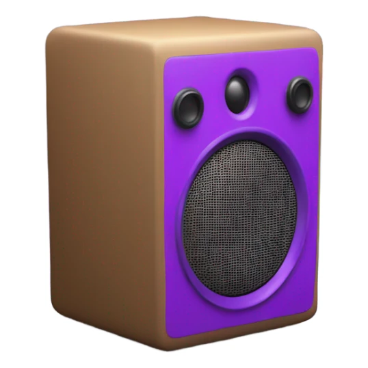Music speaker in purple in 3d sticker