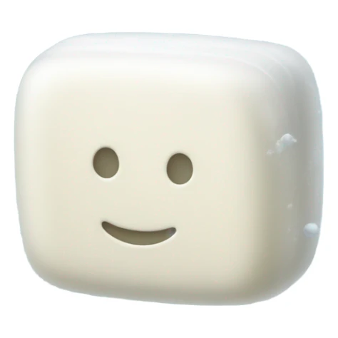  white bar of soap with bubbles sticker