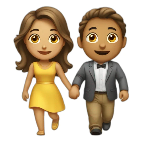 Deux amoureux qui marche sticker