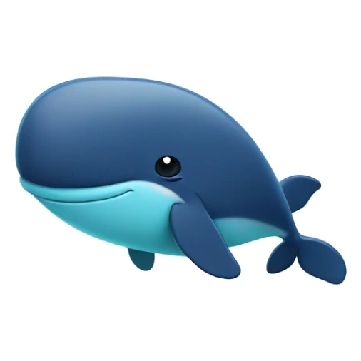 Whale wearing a t shirt sticker