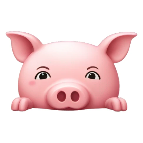 Piggy on a bed sticker