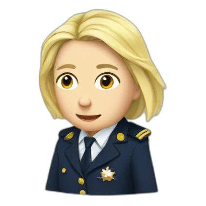 Marine lepen voilée sticker