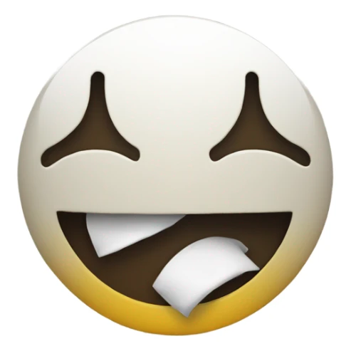 Smiley emoji with hole on bottom sticker
