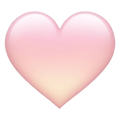 Light pink heart fading  sticker
